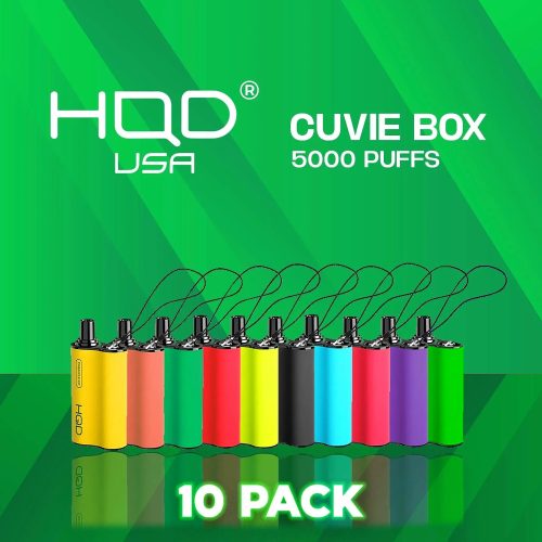 hqd cuvie box disposable vape 5000 puffs 10 pack turbo