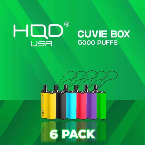 hqd cuvie box disposable vape 5000 puffs 6 pack turbo