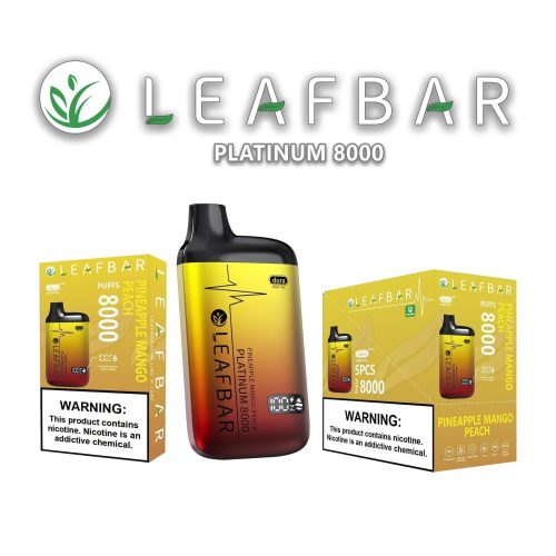 leaf bar platinum disposable vape 8000 puffs 3 pack 14 turbo